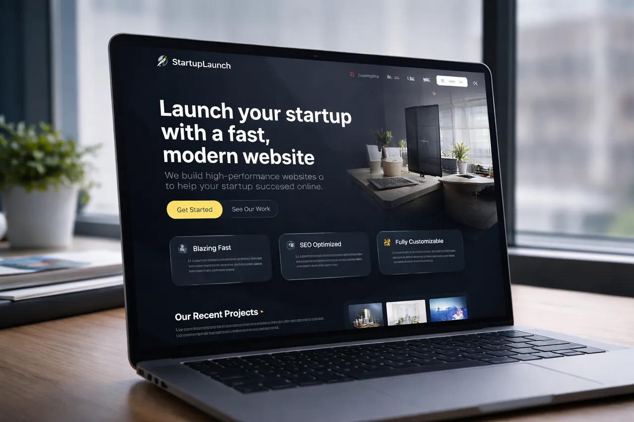 Example marketing landing page built by BuildFlow